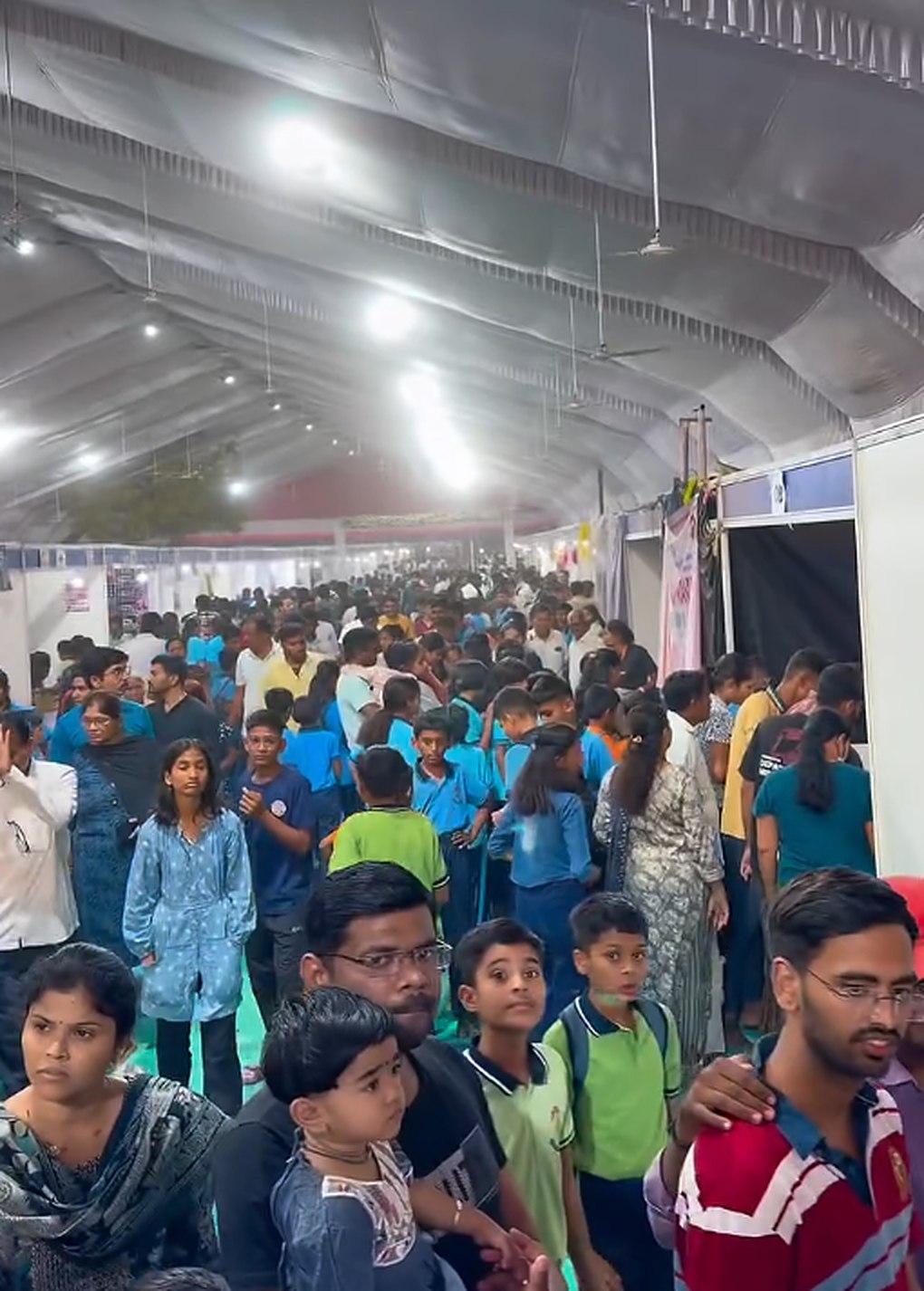 Students at the Building Pravara expo